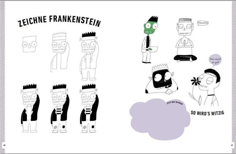 Produktbild: Witzige Fabelwesen zeichnen. Von Alraune bis Zombie, von Drache bis Einhorn - mit vielen individuellen Varianten - f&uuml;r Comic-, Cartoon- und Handlettering-Fans
