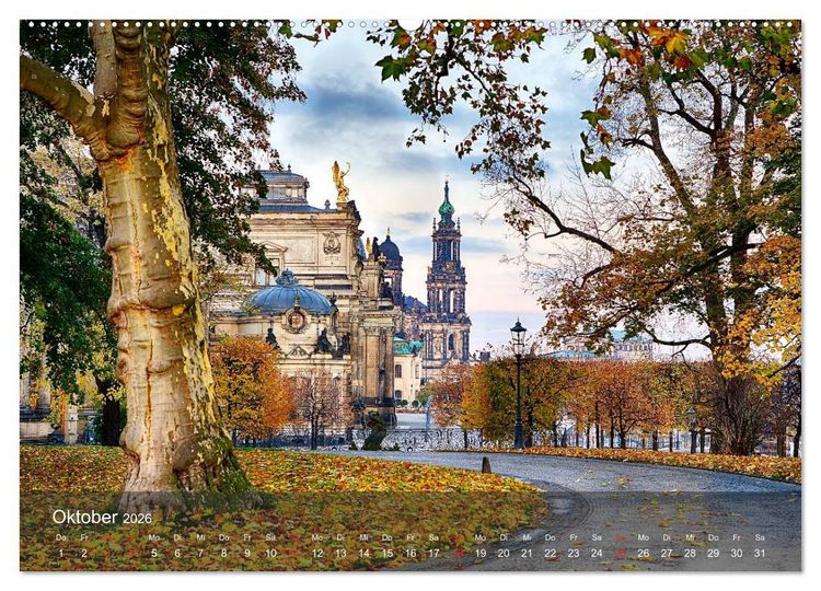 Produktbild: Dresden Bilder 2026 (hochwertiger Premium Wandkalender 2026 DIN A2 quer), Kunstdruck in Hochglanz