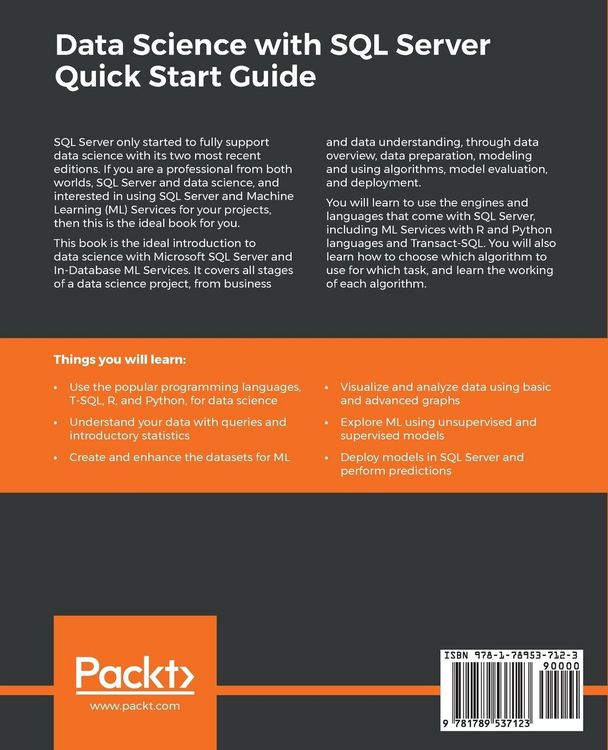 Produktbild: Data Science with SQL Server Quick Start Guide