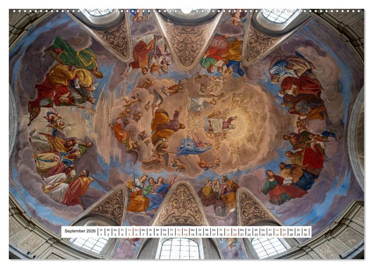 Produktbild: Gew&ouml;lbe des Glaubens &ndash; Kirchendecken Europas (Wandkalender 2026 DIN A2 quer), CALVENDO Monatskalender