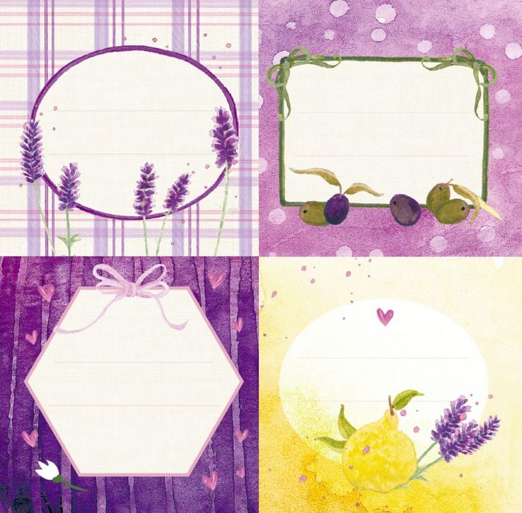 Produktbild: K&uuml;chenetiketten - Lavendel