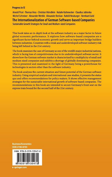 Produktbild: The Internationalization of German Software-based Companies