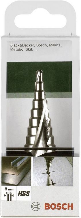 Produktbild: Bosch Accessories 2609255115 HSS Stufenbohrer Gesamtl&auml;nge 75mm 3-Fl&auml;chenschaft 1St.