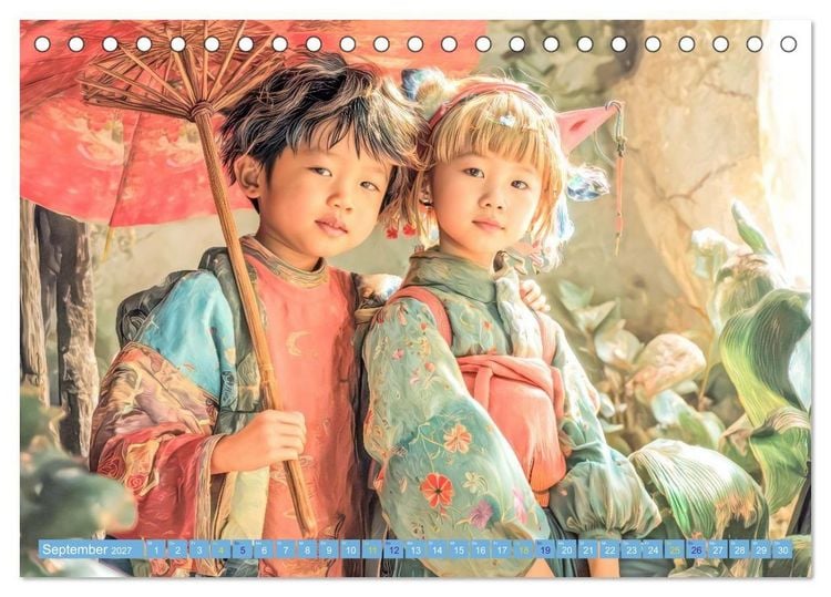 Produktbild: Japanische Figuren - Im Anime-Stil (Tischkalender 2027 DIN A5 quer), CALVENDO Monatskalender