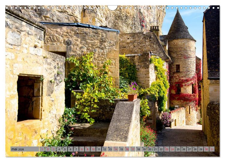 Produktbild: La beaut&eacute; de la Dordogne &ndash; Ancienne et mystique (Calendrier mural 2026 DIN A3 vertical), CALVENDO calendrier mensuel