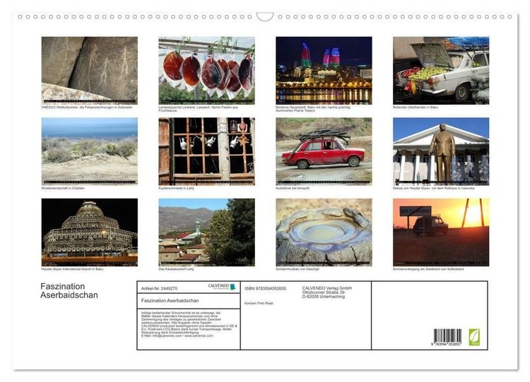 Produktbild: Faszination Aserbaidschan (Wandkalender 2027 DIN A2 quer), CALVENDO Monatskalender
