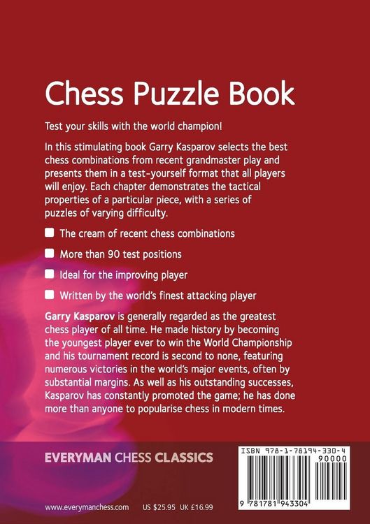 Produktbild: Garry Kasparov Chess Puzzle Book
