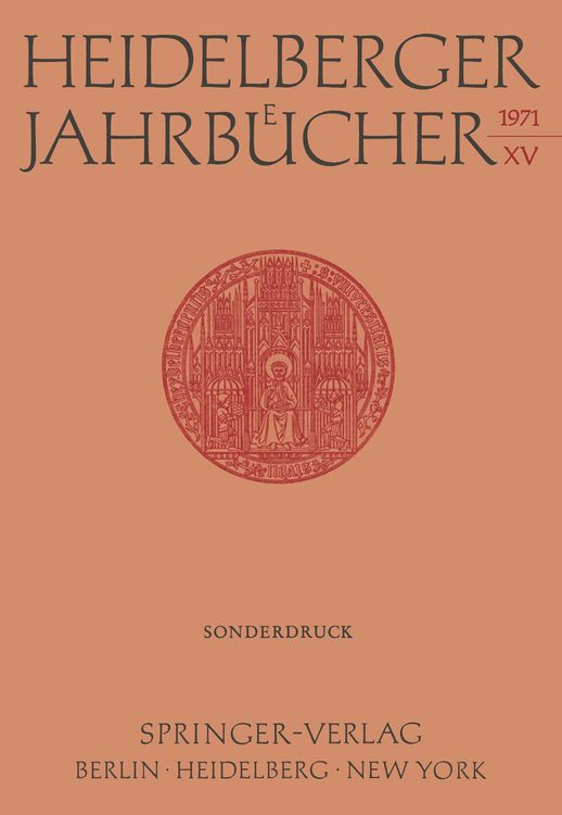 Produktbild: Heidelberger Jahrb&uuml;cher