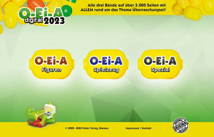 Produktbild: O-Ei-A digital 2023 - Alle drei Preisf&uuml;hrer zum Sammelgebiet &Uuml;berraschungsei erstmals digital auf USB-Stick als PDF-Version!