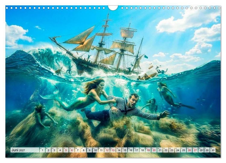 Produktbild: Sirenen - die unheimliche Verlockung (Wandkalender 2027 DIN A3 quer), CALVENDO Monatskalender