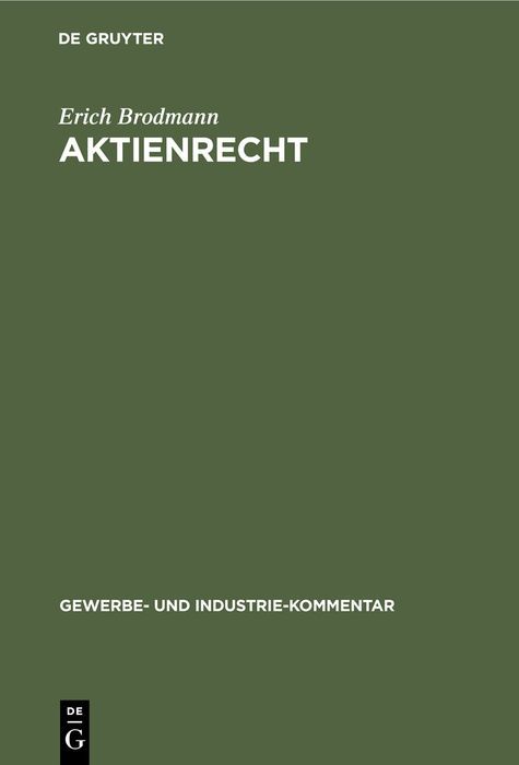 Produktbild: Aktienrecht