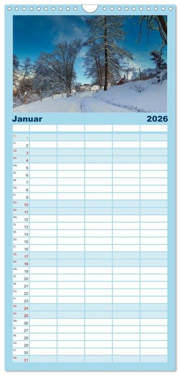 Produktbild: Familienplaner 2026 - Die Stauden, Naturpark in den westlichen W&auml;lder Augsburgs mit 5 Spalten (Wandkalender, 21 x 45 cm) CALVENDO