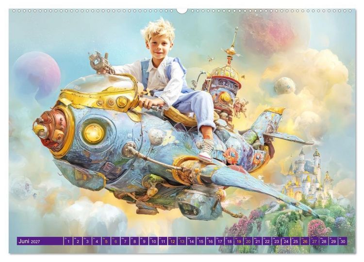 Produktbild: Meine verr&uuml;ckte Welt - Kinderwelten (hochwertiger Premium Wandkalender 2027 DIN A2 quer), Kunstdruck in Hochglanz