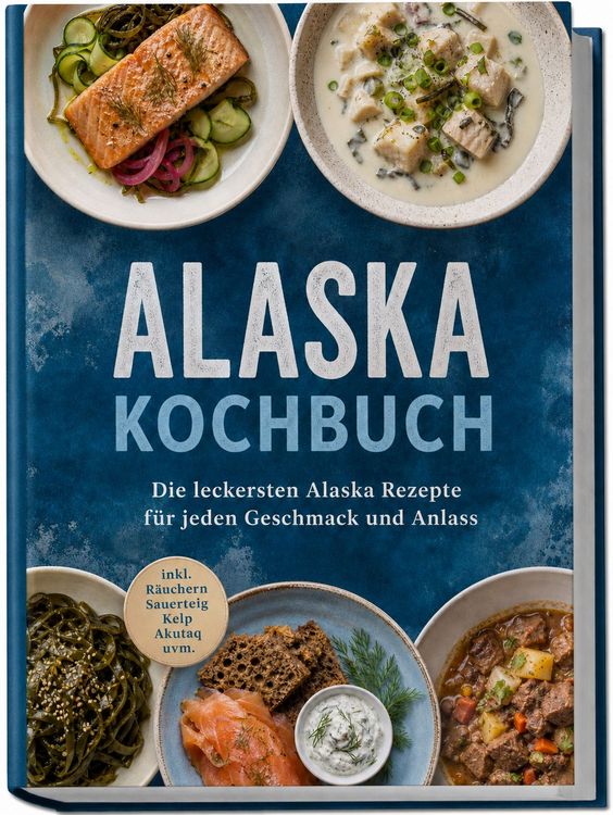 Produktbild: Alaska Kochbuch: Die leckersten Alaska Rezepte f&uuml;r jeden Geschmack und Anlass &ndash; inkl. R&auml;uchern, Sauerteig, Kelp, Akutaq uvm.