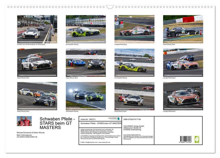 Produktbild: Schwaben Pfeile - STARS beim GT MASTERS (Wandkalender 2026 DIN A2 quer), CALVENDO Monatskalender