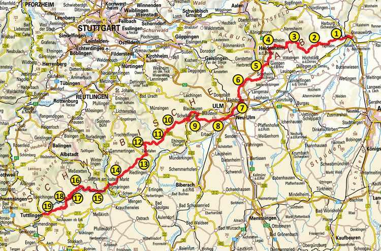 Produktbild: Schw&auml;bische Alb S&uuml;drand-Weg HW2