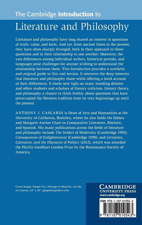 Produktbild: The Cambridge Introduction to Literature and Philosophy