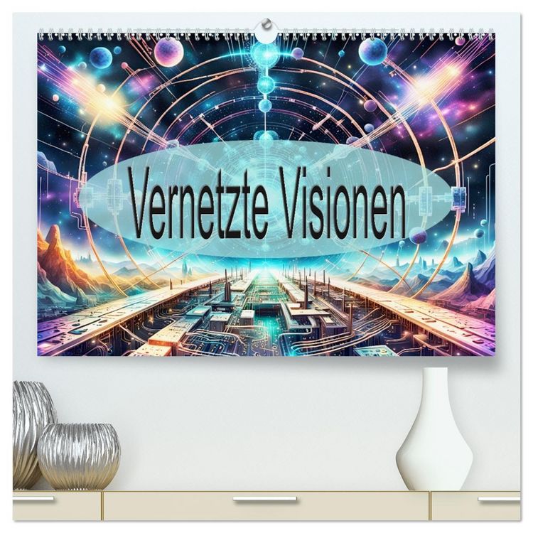 Produktbild: Vernetzte Visionen (hochwertiger Premium Wandkalender 2026 DIN A2 quer), Kunstdruck in Hochglanz