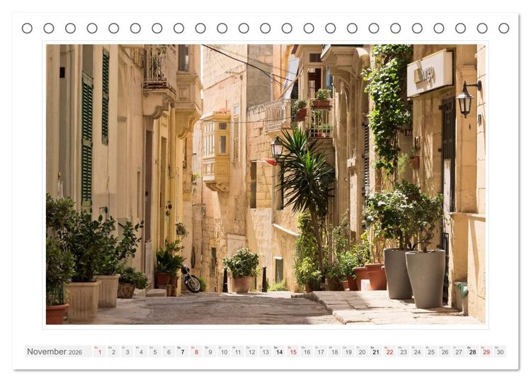 Produktbild: Malta. Impressionen einer Insel (Tischkalender 2026 DIN A5 quer), CALVENDO Monatskalender