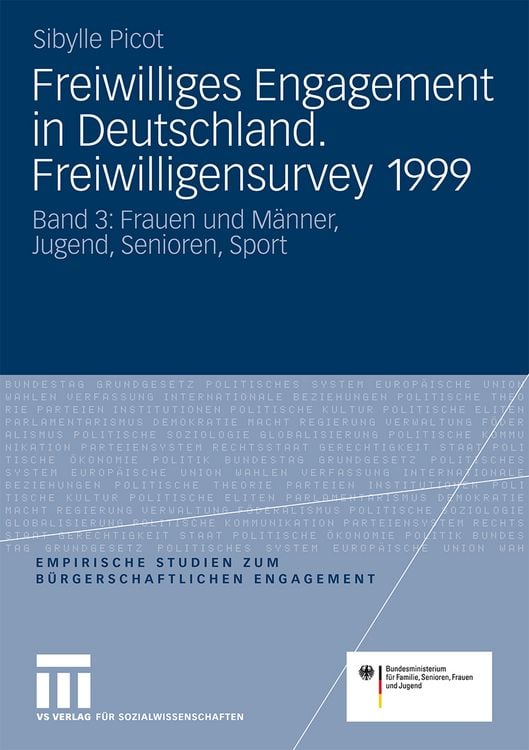 Produktbild: Freiwilliges Engagement in Deutschland. Freiwilligensurvey 1999