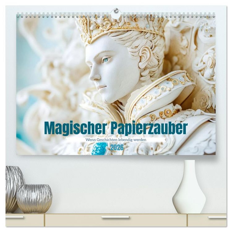 Produktbild: Magischer Papierzauber (hochwertiger Premium Wandkalender 2026 DIN A2 quer), Kunstdruck in Hochglanz