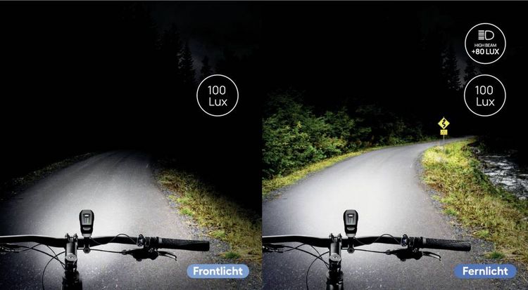 Produktbild: FISCHER FAHRRAD Fahrrad-Scheinwerfer LED batteriebetrieben Schwarz