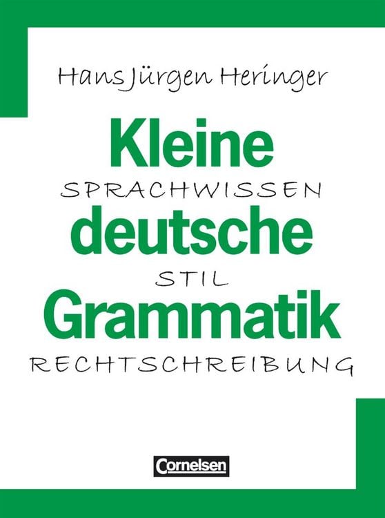 Produktbild: Kleine deutsche Grammatik. Neue Rechtschreibung