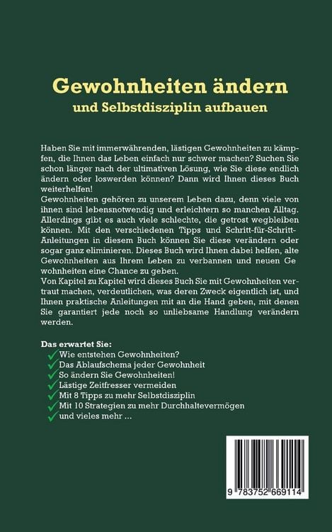 Produktbild: Gewohnheiten &auml;ndern und Selbstdisziplin aufbauen: Wie Sie Schritt f&uuml;r Schritt Ih