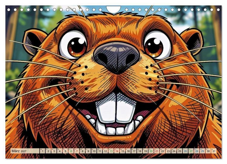 Produktbild: Lustige Biber - Comic (Wandkalender 2027 DIN A4 quer), CALVENDO Monatskalender