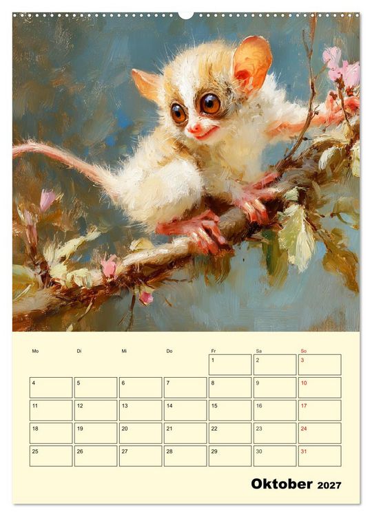 Produktbild: Koboldmakis. Kleine H&uuml;ter des Dschungels (hochwertiger Premium Wandkalender 2027 DIN A2 hoch), Kunstdruck in Hochglanz