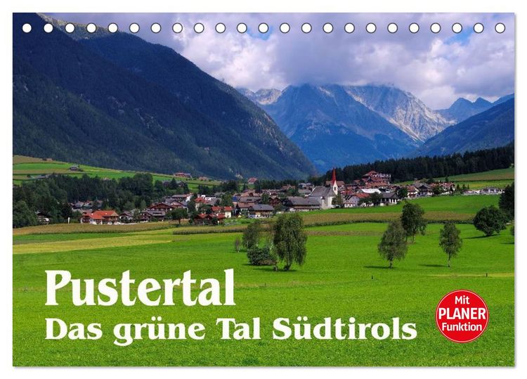 Produktbild: Pustertal - Das gr&uuml;ne Tal S&uuml;dtirols (Tischkalender 2026 DIN A5 quer), CALVENDO Monatskalender