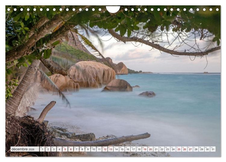 Produktbild: Seychelles - Des &icirc;les de r&ecirc;ve dans l'oc&eacute;an Indien (Calendrier mural 2026 DIN A4 vertical), CALVENDO calendrier mensuel