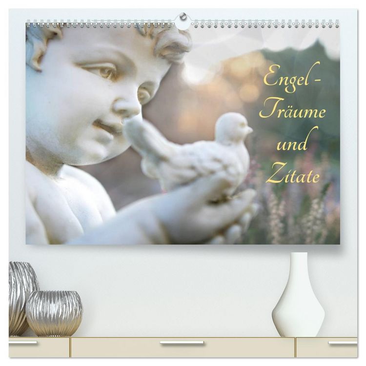 Produktbild: Engel - Tr&auml;ume und Zitate (hochwertiger Premium Wandkalender 2026 DIN A2 quer), Kunstdruck in Hochglanz