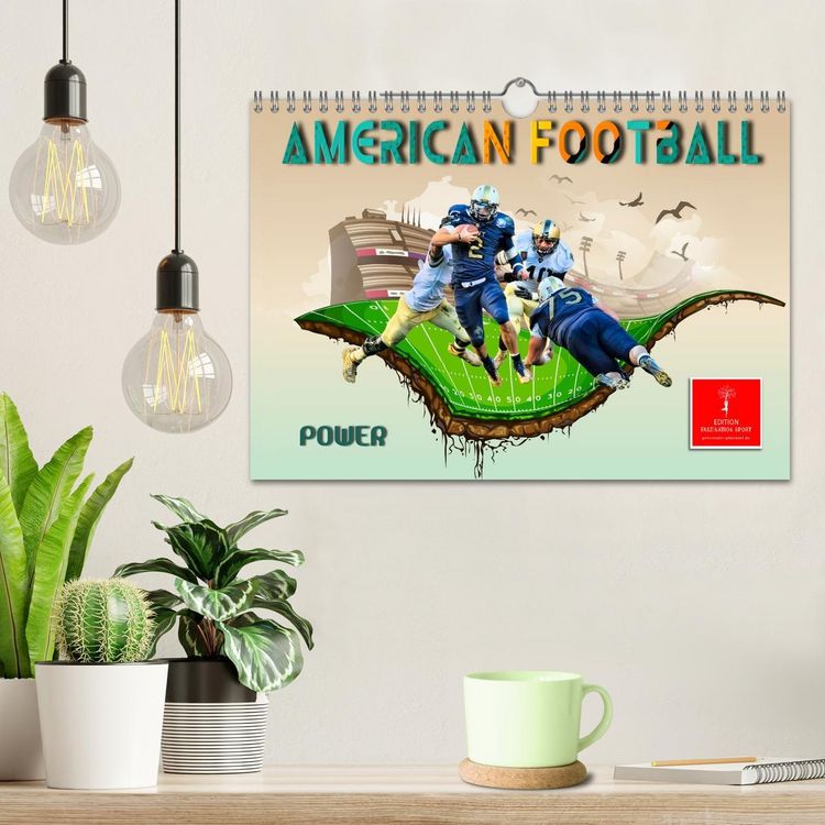 Produktbild: American Football - Power (Wandkalender 2026 DIN A4 quer), CALVENDO Monatskalender