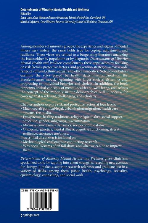 Produktbild: Determinants of Minority Mental Health and Wellness