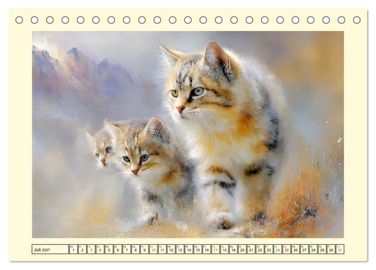 Produktbild: Wildkatzen. Europas scheue Waldbewohner (Tischkalender 2027 DIN A5 quer), CALVENDO Monatskalender