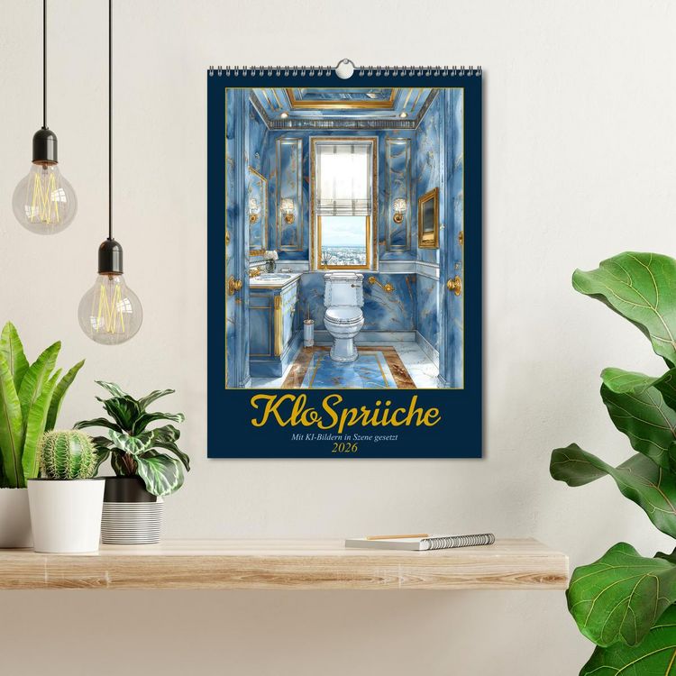 Produktbild: Klospr&uuml;che (Wandkalender 2026 DIN A3 hoch), CALVENDO Monatskalender