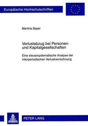 Produktbild: Verlustabzug bei Personen- und Kapitalgesellschaften
