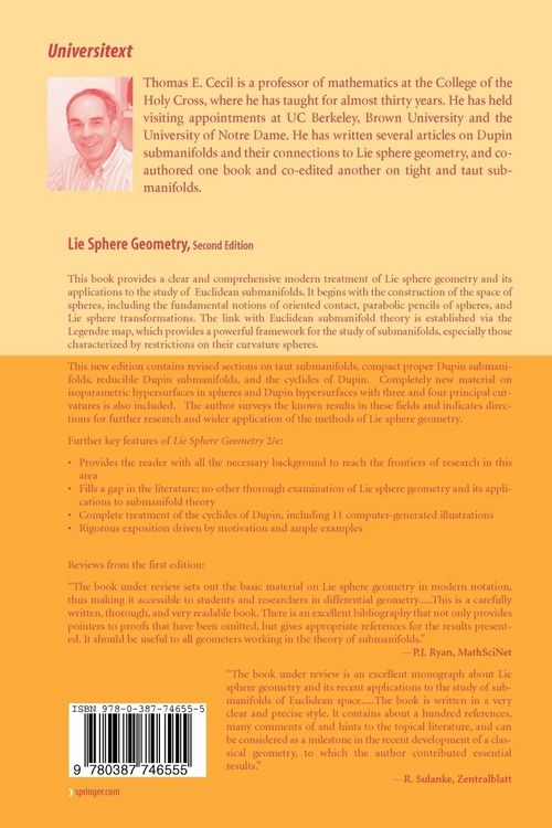 Produktbild: Lie Sphere Geometry