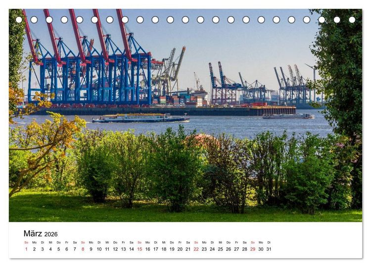 Produktbild: Gr&uuml;nes Hamburg (Tischkalender 2026 DIN A5 quer), CALVENDO Monatskalender