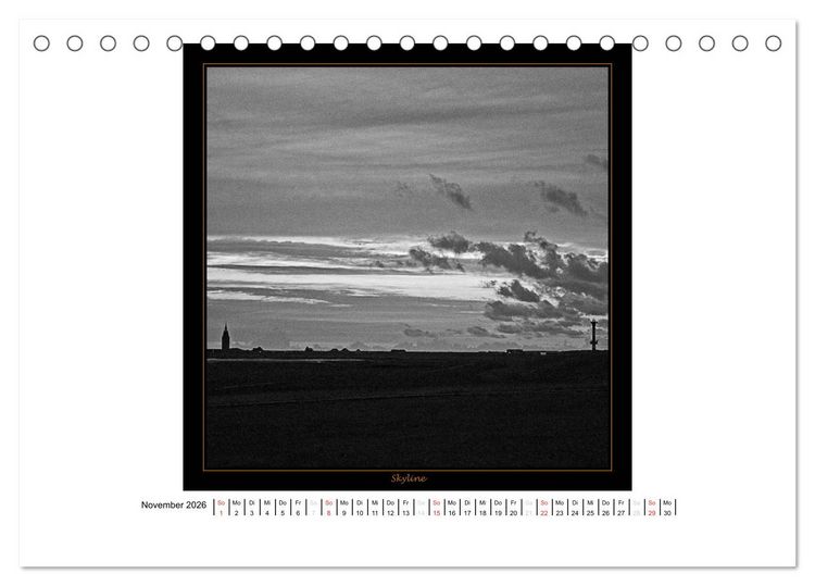 Produktbild: Wangerooge in Fine Art (Tischkalender 2026 DIN A5 quer), CALVENDO Monatskalender