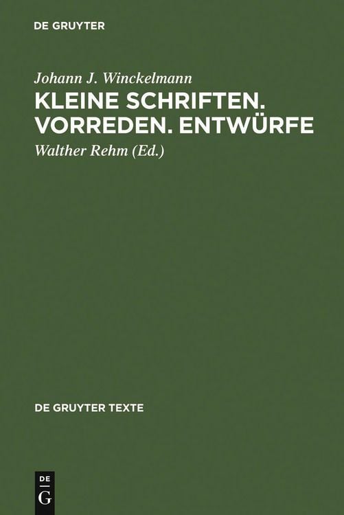 Produktbild: Kleine Schriften &iquest; Vorreden &iquest; Entw&uuml;rfe