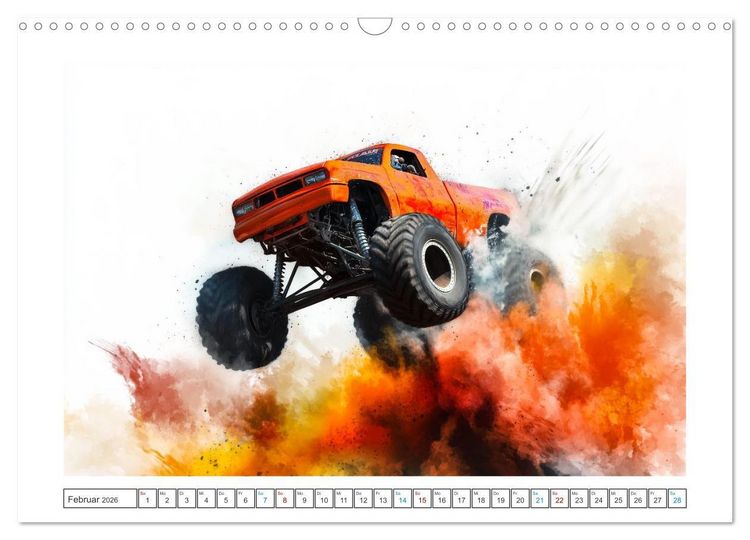 Produktbild: Die Macht der Monstertrucks (Wandkalender 2026 DIN A3 quer), CALVENDO Monatskalender