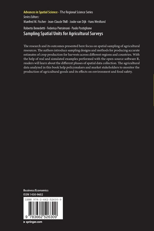 Produktbild: Sampling Spatial Units for Agricultural Surveys