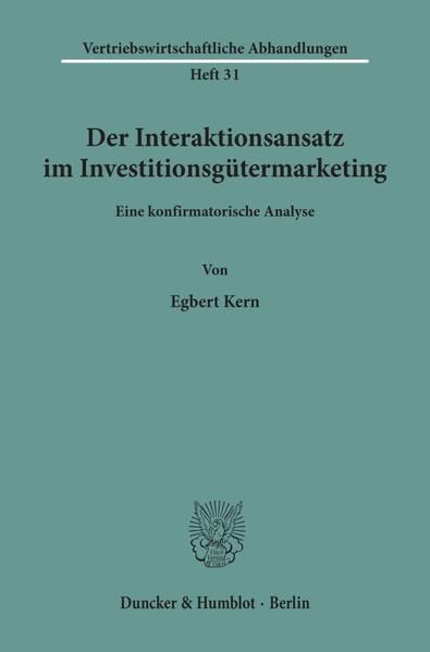 Produktbild: Der Interaktionsansatz im Investitionsg&uuml;termarketing.