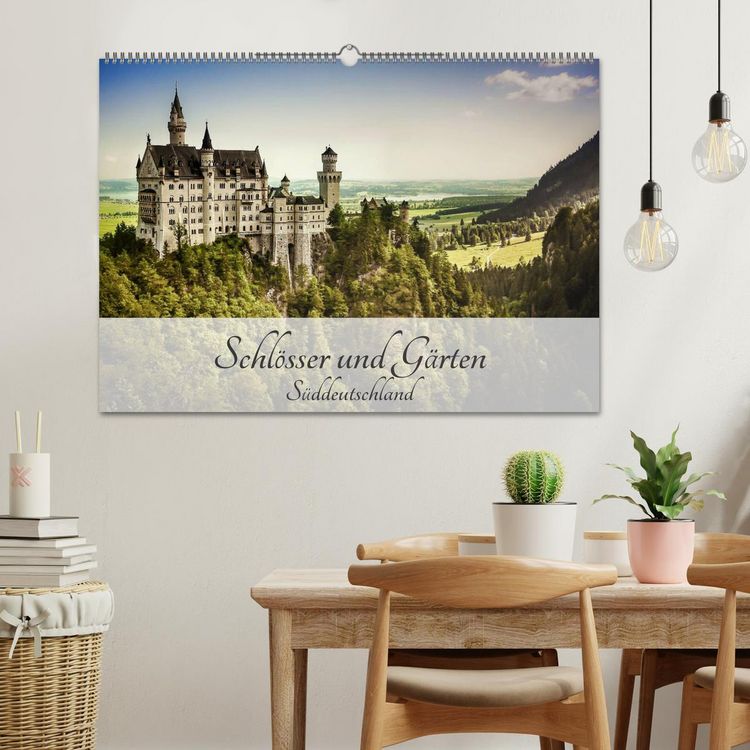 Produktbild: Schl&ouml;sser und G&auml;rten S&uuml;ddeutschland (Wandkalender 2026 DIN A2 quer), CALVENDO Monatskalender