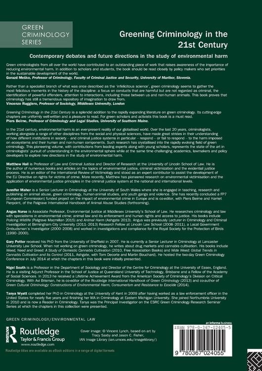 Produktbild: Greening Criminology in the 21st Century