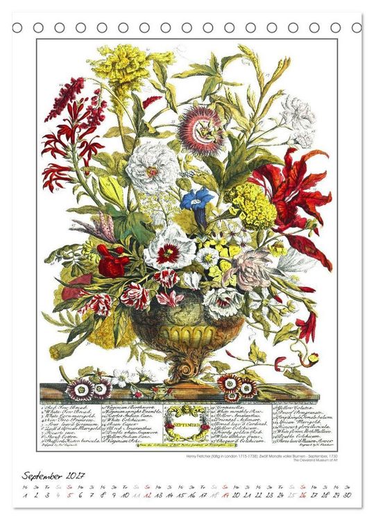 Produktbild: Henry Fletcher. Blumen und Fr&uuml;chte - Kunstkalender (Tischkalender 2027 DIN A5 hoch), CALVENDO Monatskalender
