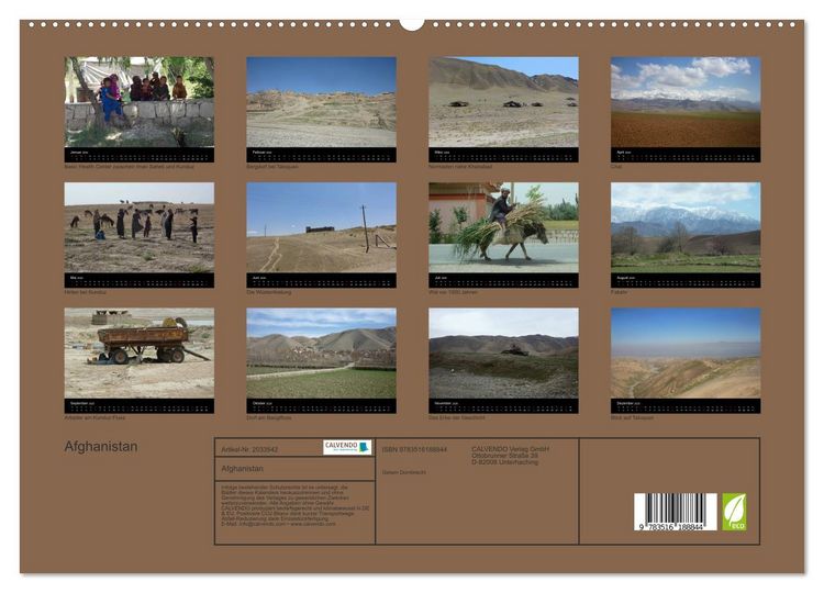 Produktbild: Afghanistan (hochwertiger Premium Wandkalender 2026 DIN A2 quer), Kunstdruck in Hochglanz