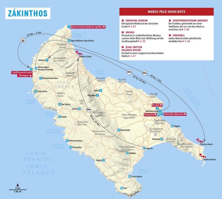 Produktbild: MARCO POLO Reisef&uuml;hrer Z&aacute;kinthos, Ith&aacute;ki, Kefalloni&aacute;, L&eacute;fkas